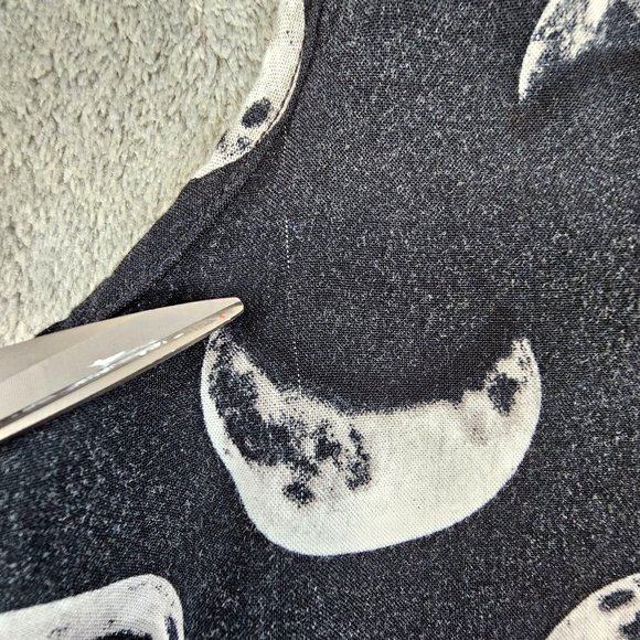 Hot Topic Moon Phases Tank Top Lace-Up Back Grunge Witchy Aesthetic Size Small - Picture 10 of 13